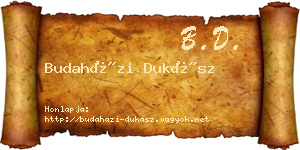 Budaházi Dukász névjegykártya